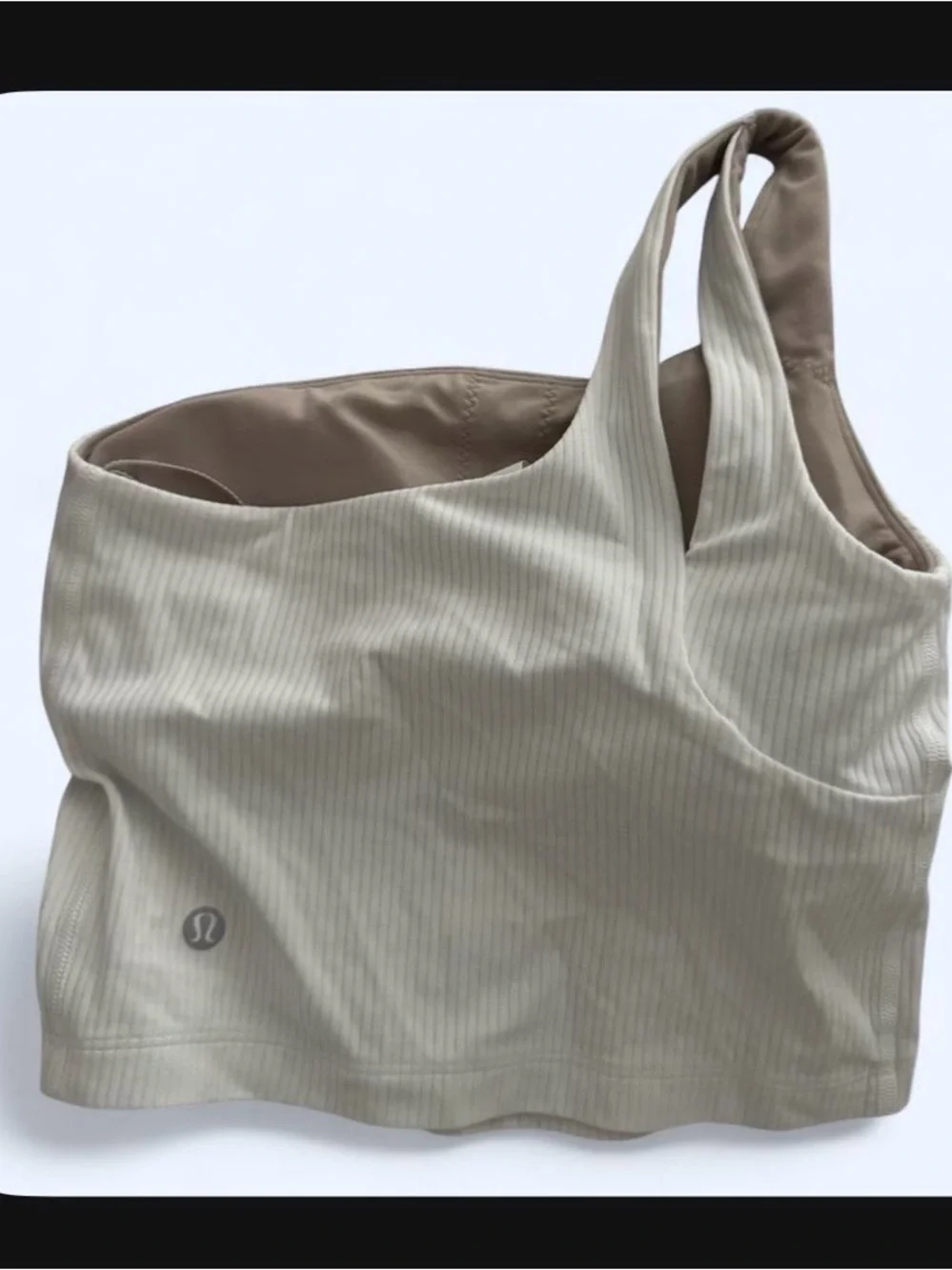 Lululemon Light Beige Ribbed Sports Bra